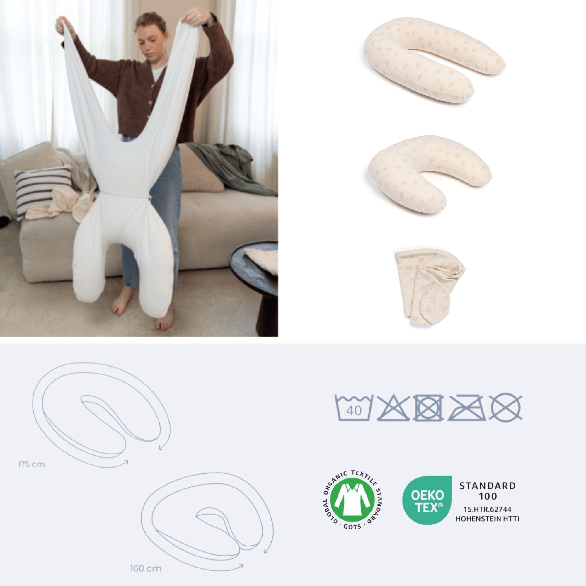 Twisty 2-en-1 Coussin de maternité Multiforme - doomoo