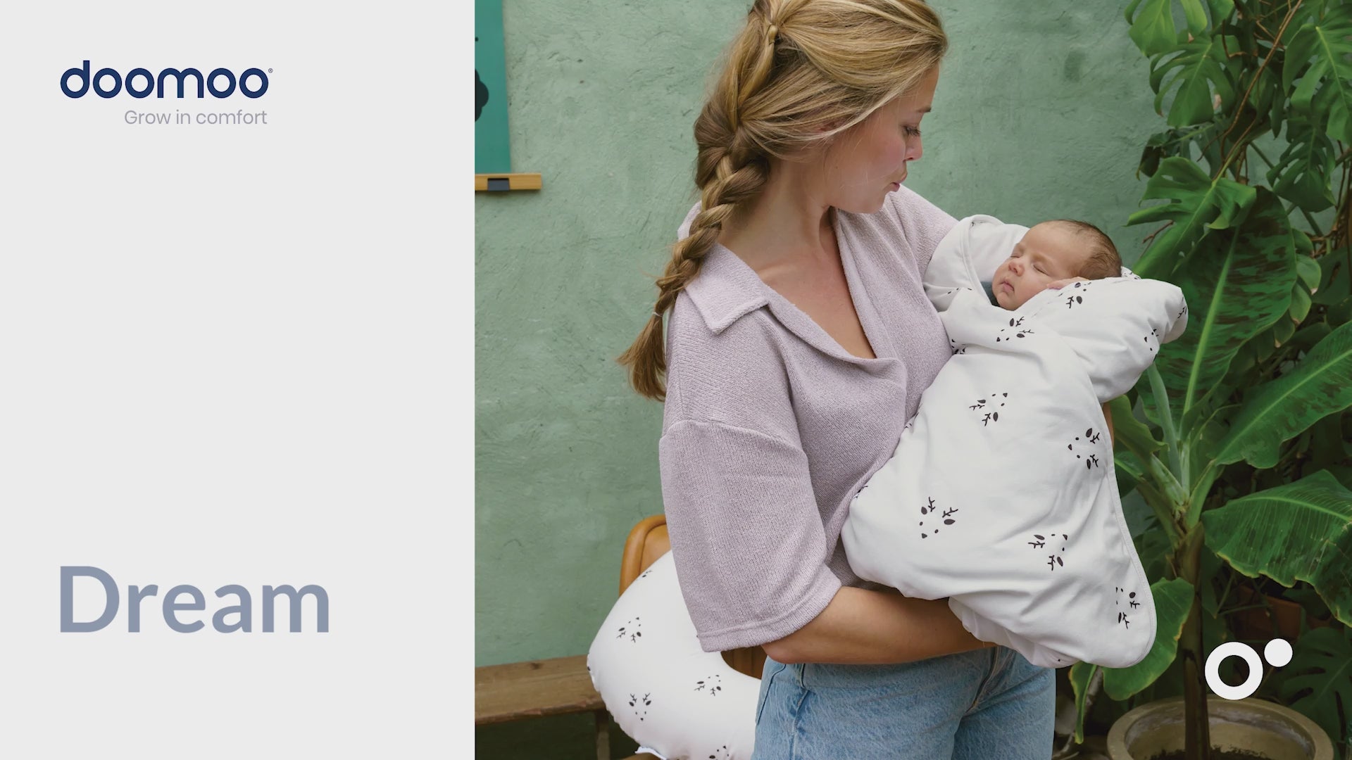 Couverture ultra douce pour bébé en coton biologique - doomoo dream Bear Grey
