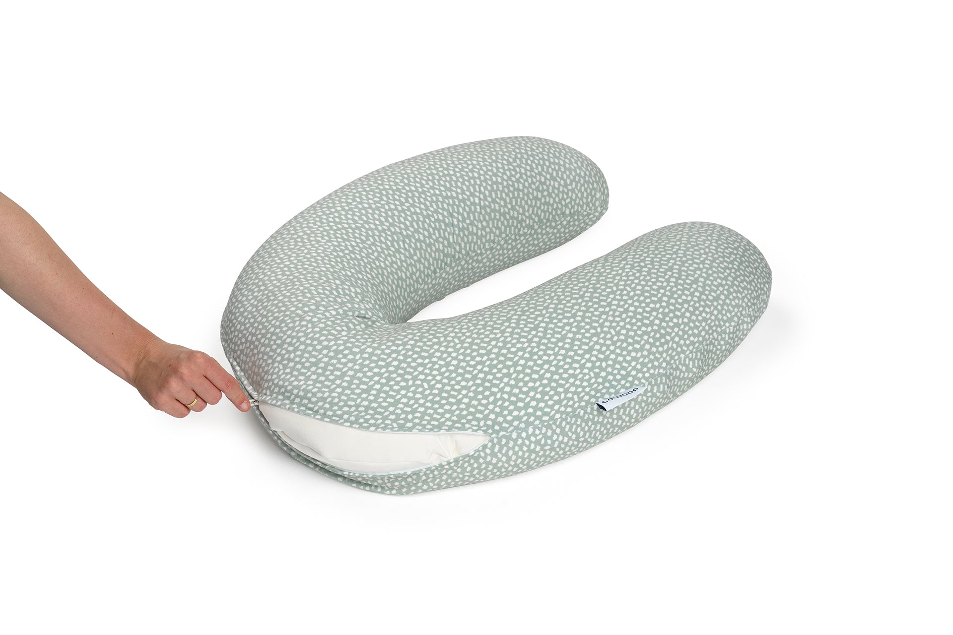 Housse pour grand coussin de maternité Cloudy Kaki