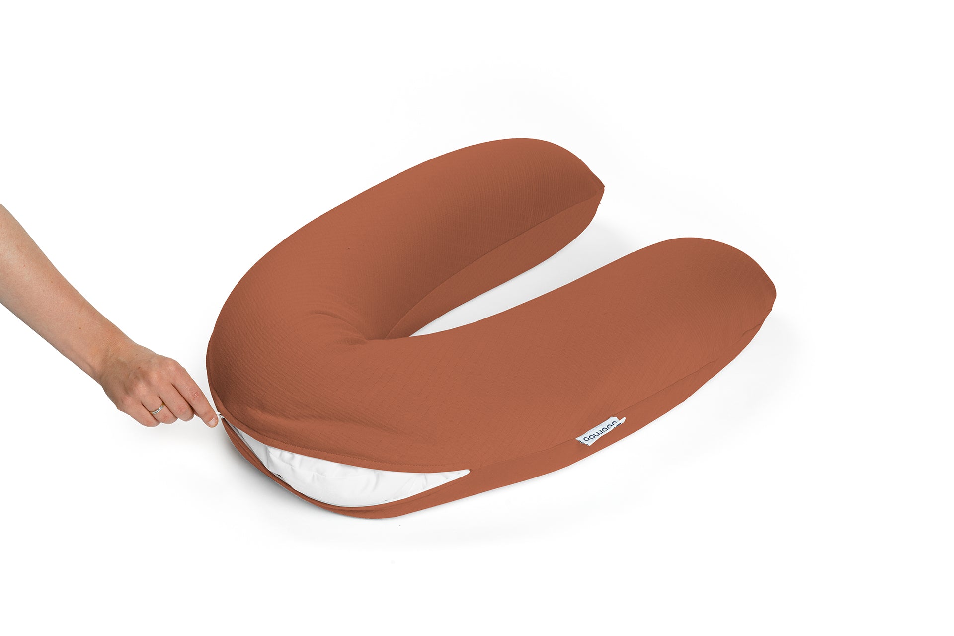 Housse pour grand coussin de maternité Tetra jersey terracotta