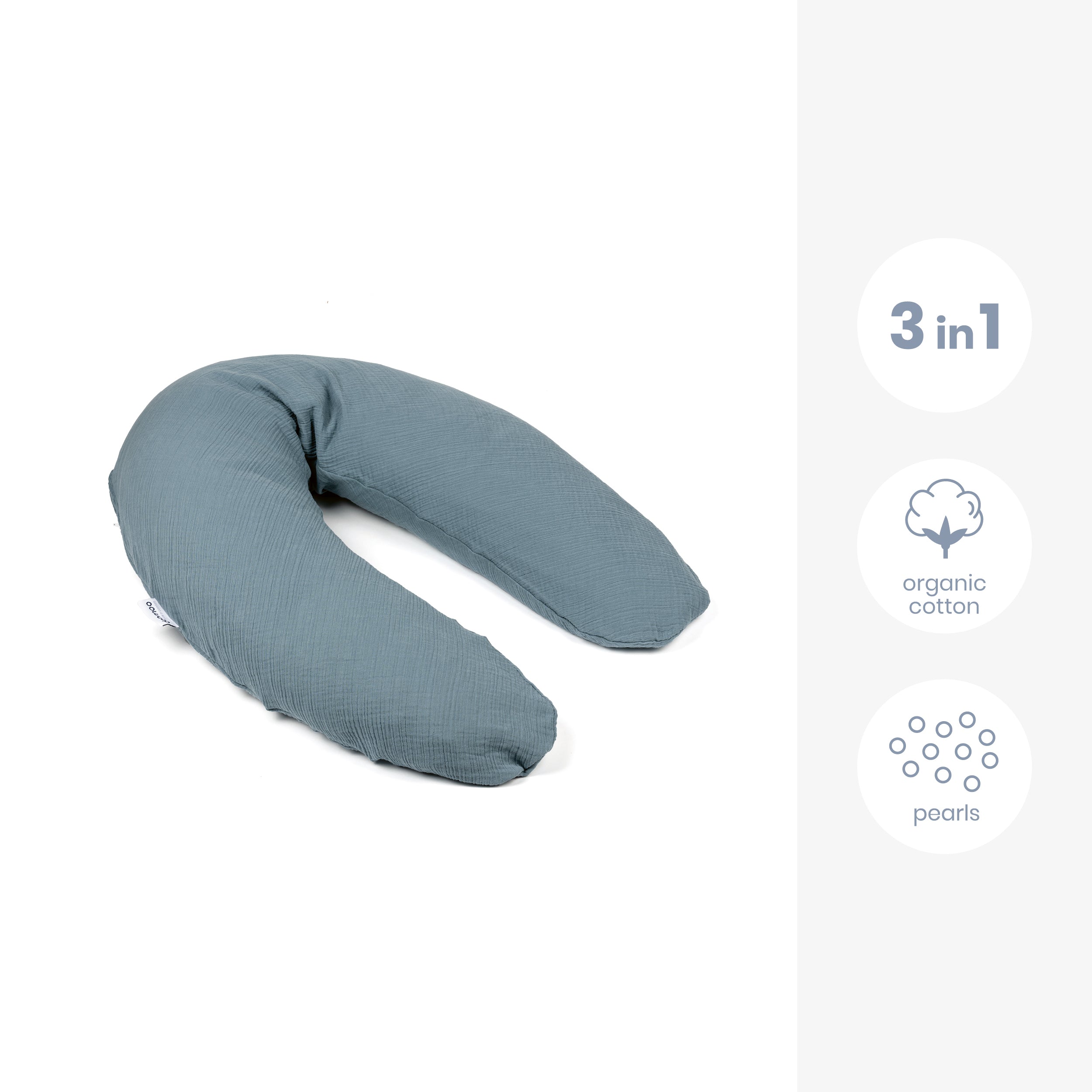 Large Blue pregnancy and breastfeeding pillow