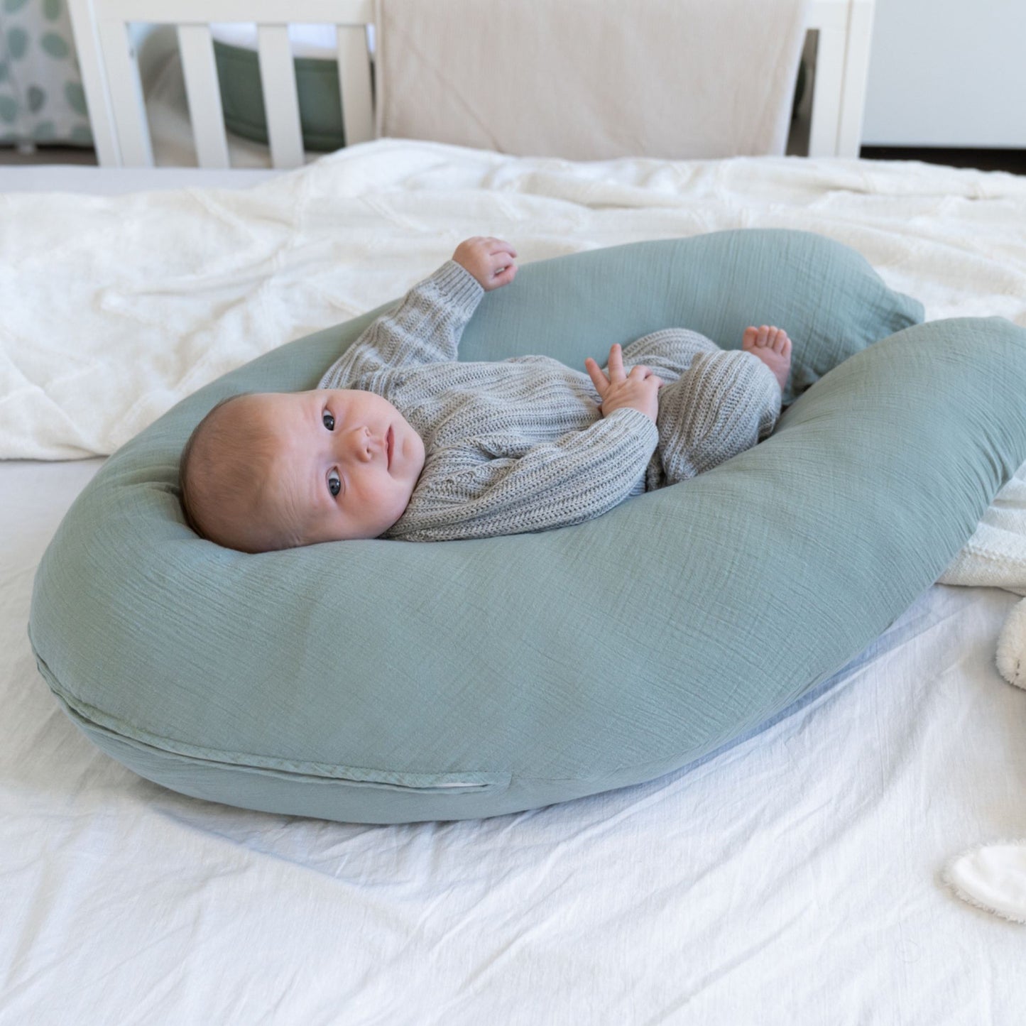 Large Green pregnancy and breastfeeding pillow