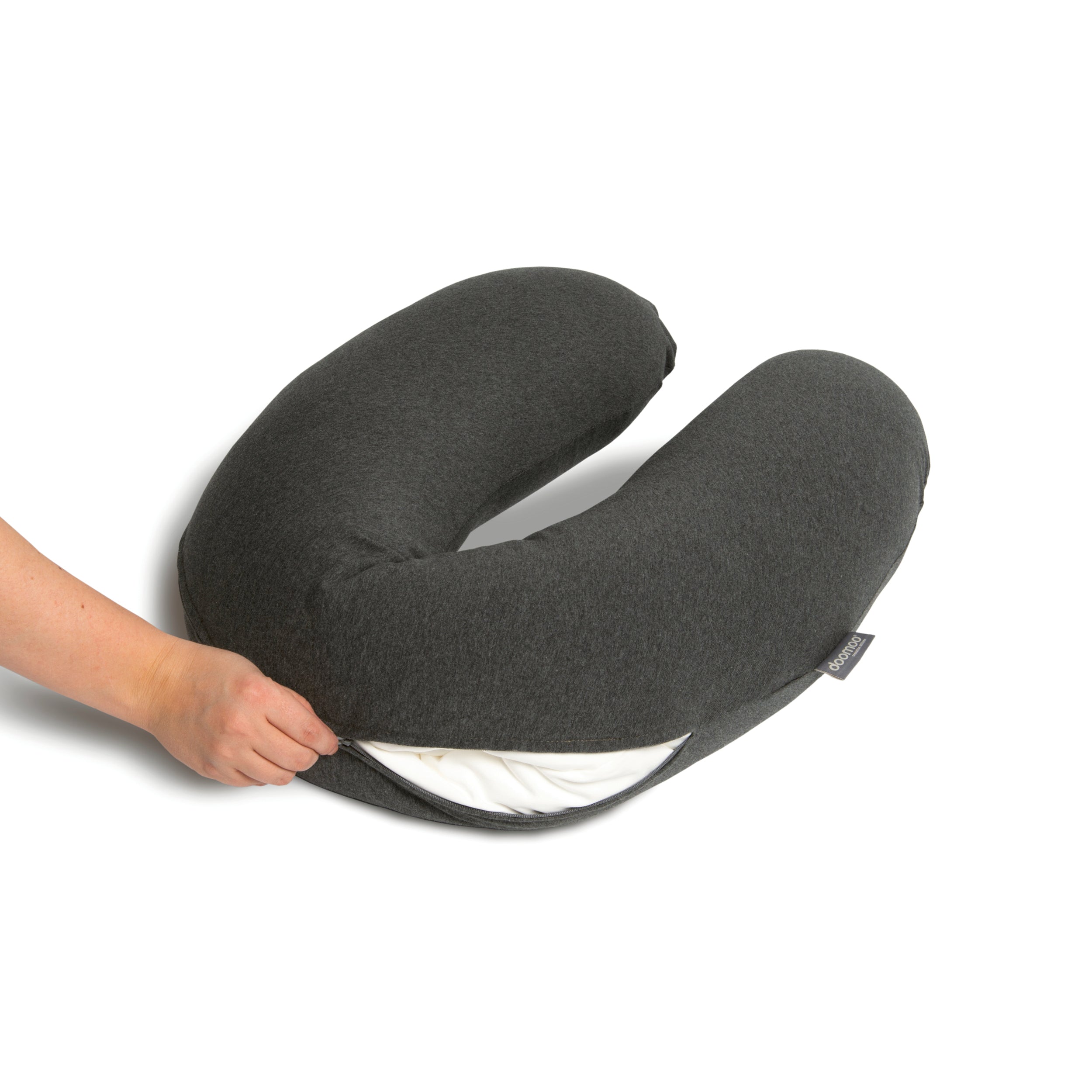 grand coussin de maternité. Pendant la grossesse et l'allaitement - Chine Anthracite