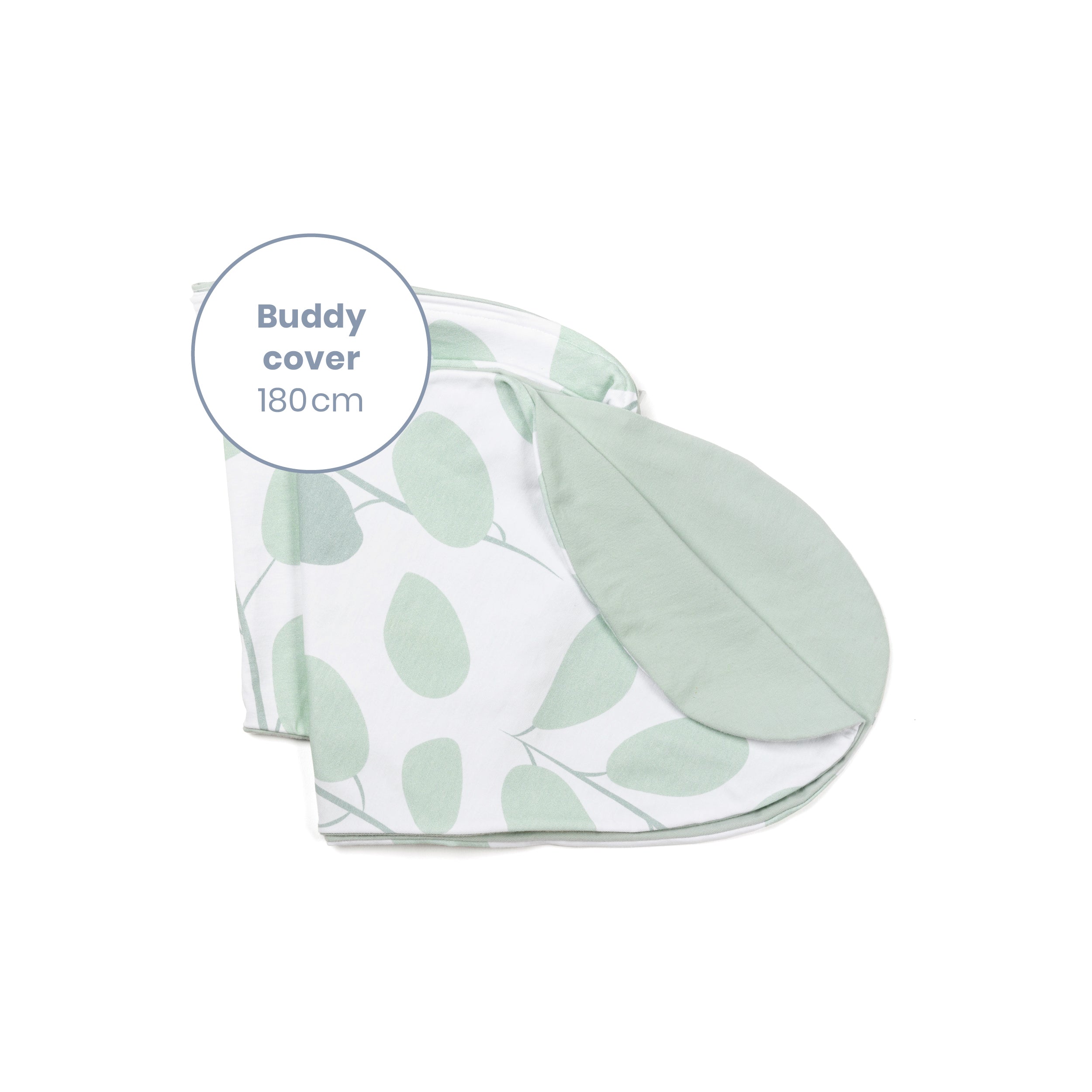 Housse pour grand coussin de maternité leaves aqua green