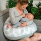 large maternity pillow. During pregnancy and for breastfeeding - doomoo Buddy Leaves aqua Green