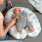large maternity pillow. During pregnancy and for breastfeeding - doomoo Buddy Leaves Aqua Green