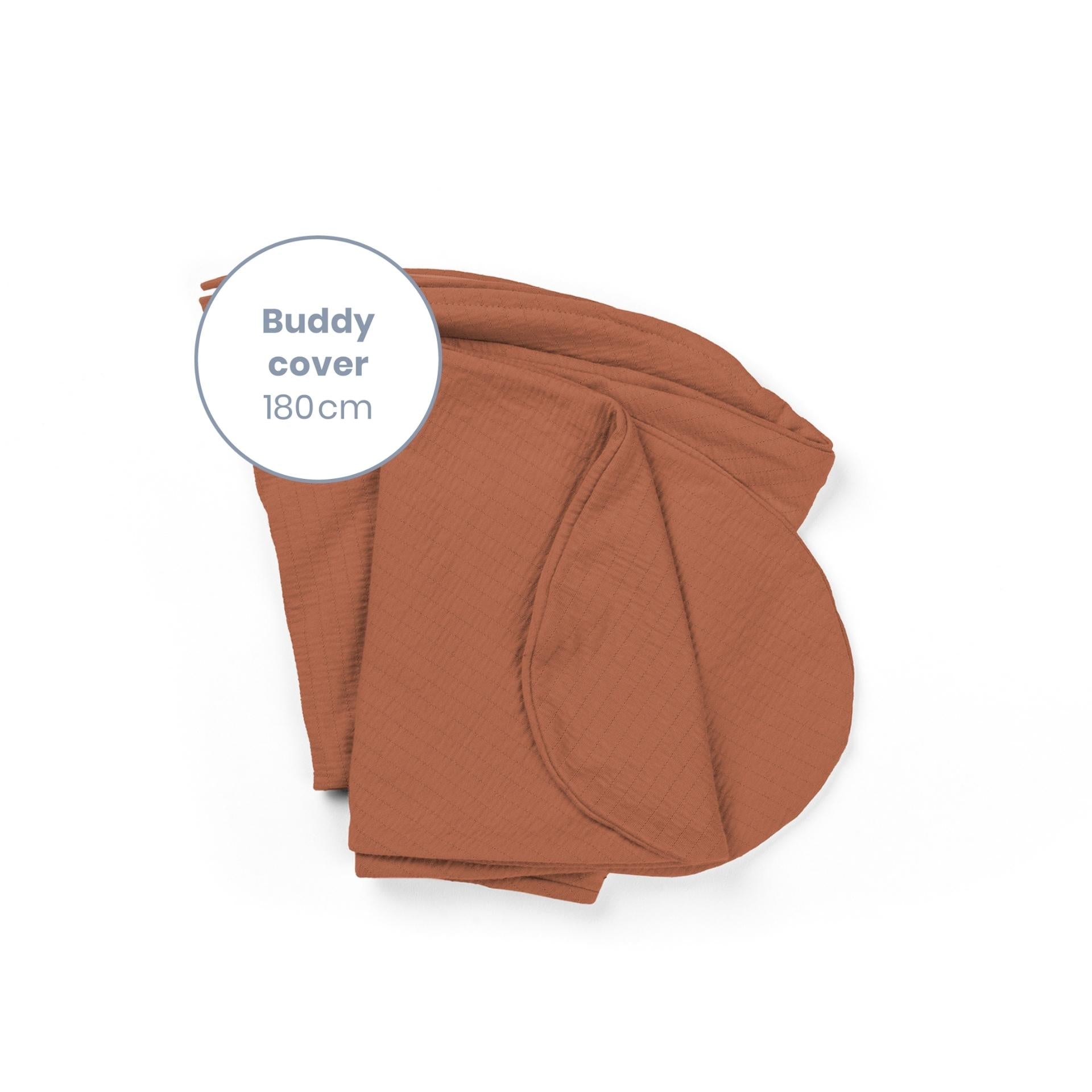 Housse pour grand coussin de maternité - tetra jersey terracotta