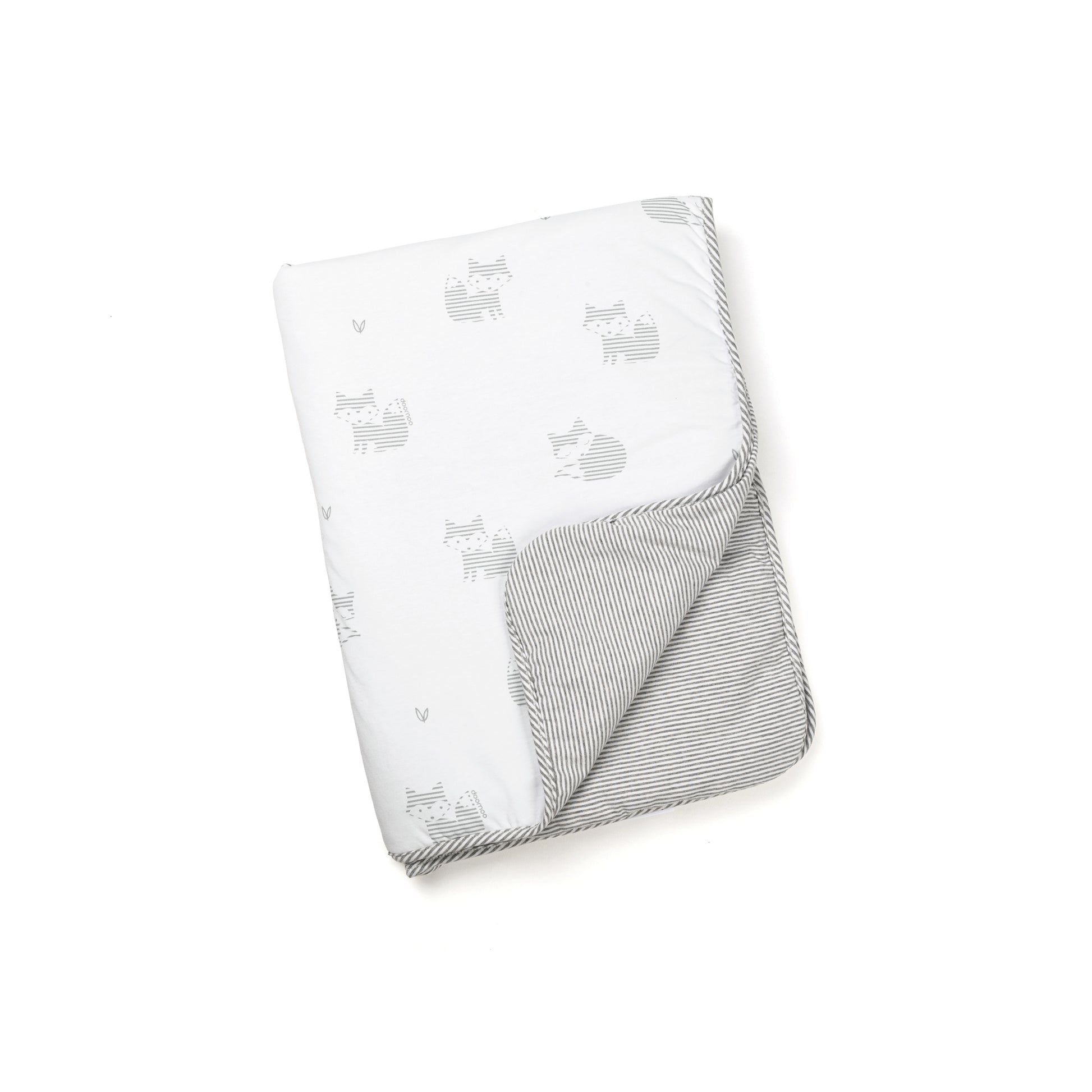 Ultra soft baby blanket in organic cotton - doomoo dream Fox Grey