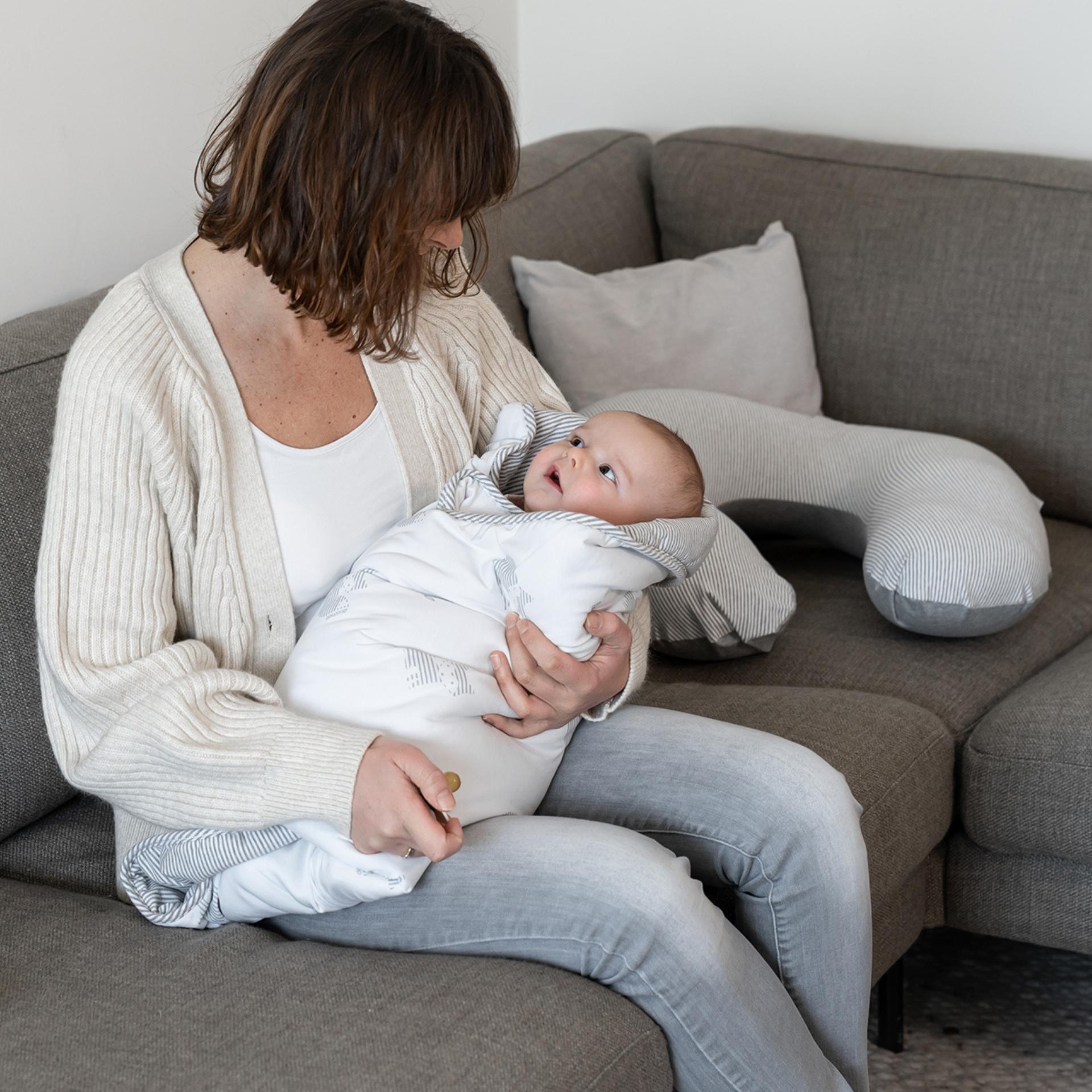 Ultra soft baby blanket in organic cotton - doomoo dream Fox Grey