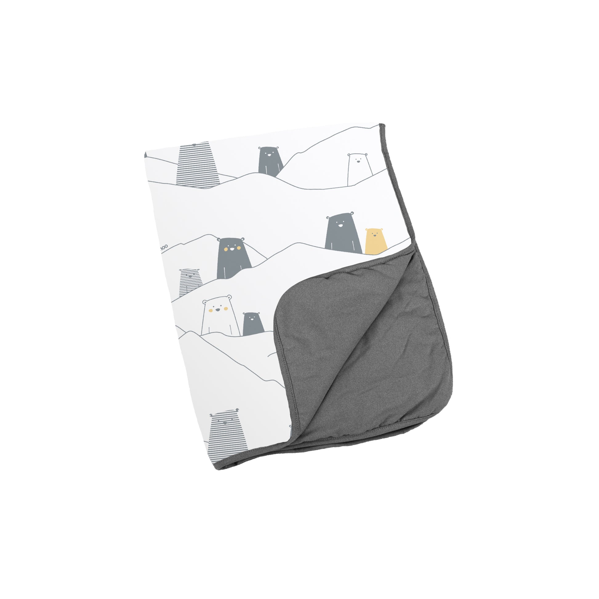 Ultra soft baby blanket in organic cotton - doomoo dream Bear Grey
