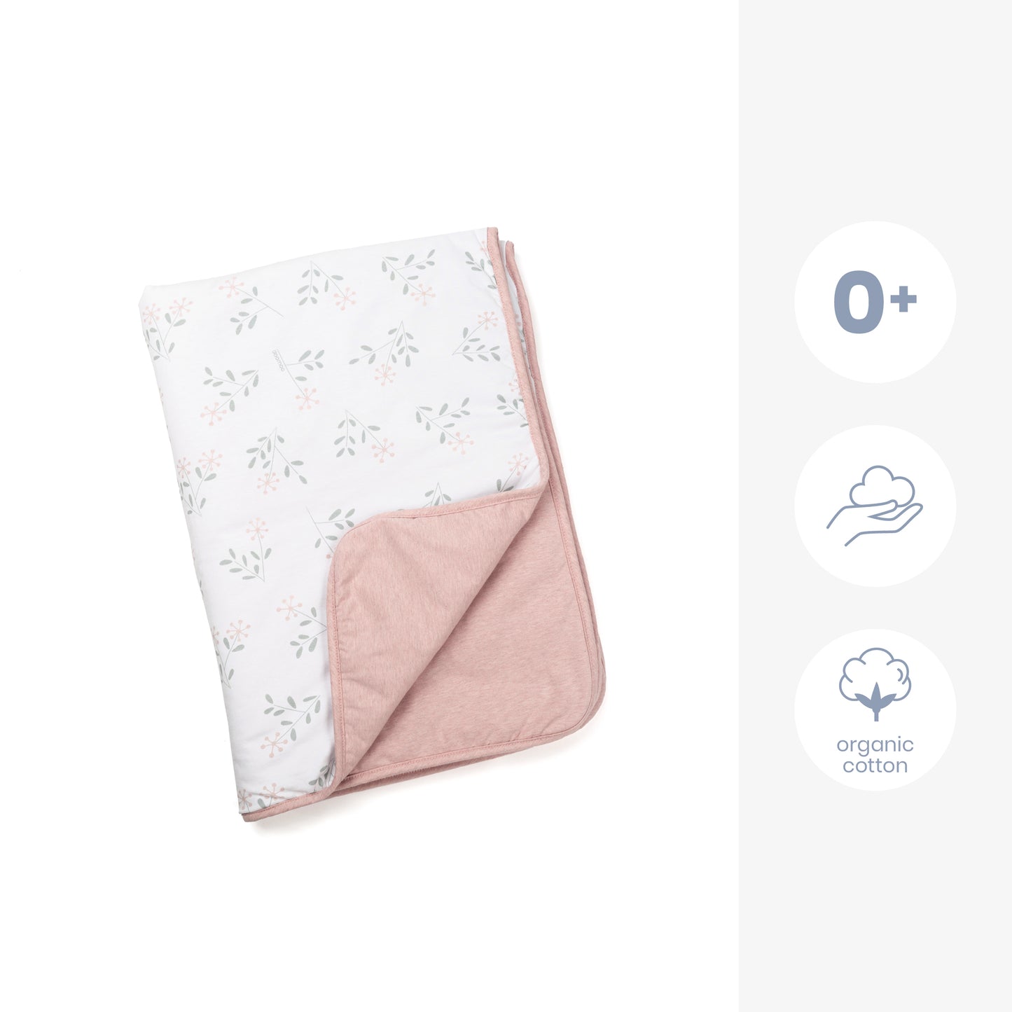 Ultra soft baby blanket in organic cotton - doomoo dream Spring Pink