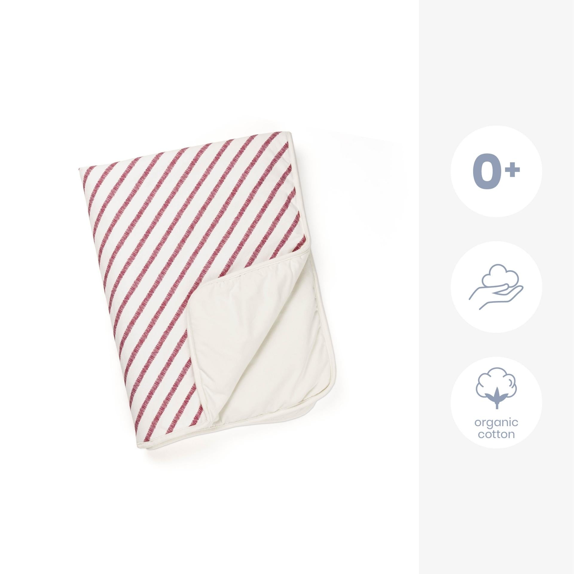 Manta ultra macia para bebé em algodão orgânico - doomoo dream Ruby Stripes