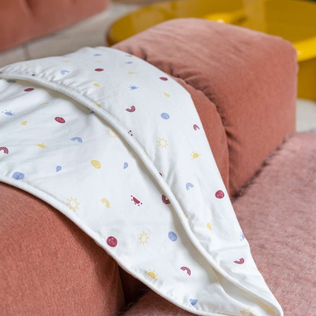 Ultra soft baby blanket in organic cotton - doomoo dream Happy Color